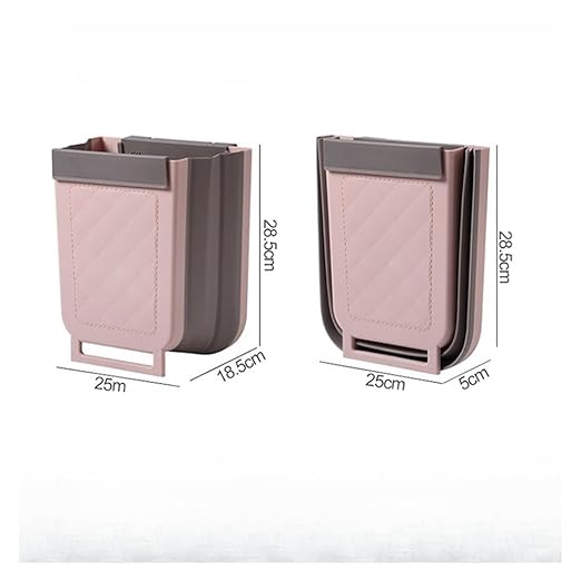 Collapsible Hanging Kitchen Trash Can Hanging Telescopic Folding Trash Can 1pc Multifunctional Cabinet Door Sorting Bin for Kitchen and Car(Gray)