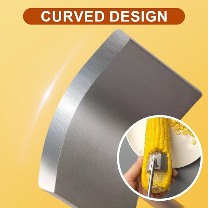 2025 New Long Handle Stainless Steel Corn Stripping Tool, Easy Clean Corn Cob Peeler Corn Peeler Tool, Corn Peeler Stainless Steel Splitter Tool Suitable for Home Kitchen (A-1Pcs)