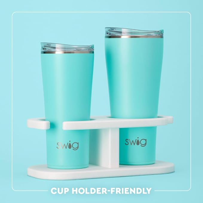 Swiglife 32oz Insulated Tumbler, Travel Coffee Tumbler with Lid, Cup Holder Friendly Travel Coffee Mug, Stainless Steel with Lid (Busy Bee)