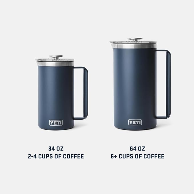 YETI Rambler 34 oz. French Press Coffee Maker, Rescue Red