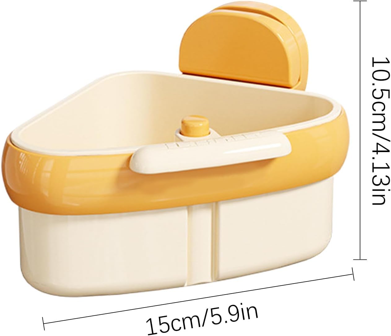 Corner Sink Strainer,2025 New Suction Cup Press Sink Strainer Basket,Automatic Dumping food Waste Catcher for Sink,Faucet Sponge Storage Rack,Corner Sink Trash Catcher for Food Waste (Yellow 1PCS)