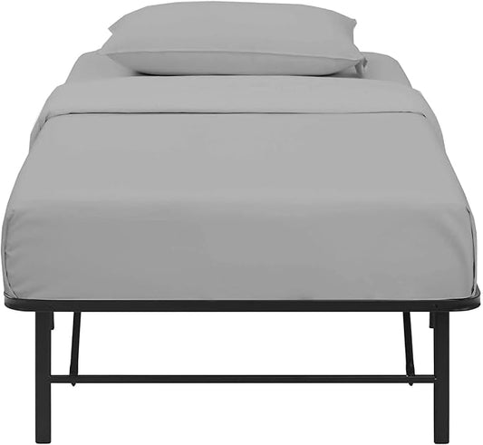 4 PC Cot Sheet Set 25x75, 100% Cotton Fitted Cot Sheet- Perfect for Narrow Twin/Rv Bunk/Camping Cot/Guest Bed Replacement, Sheets for Cot Bunk Bed-Fits Upto 4-8" Deep Mattress- Light Grey Solid