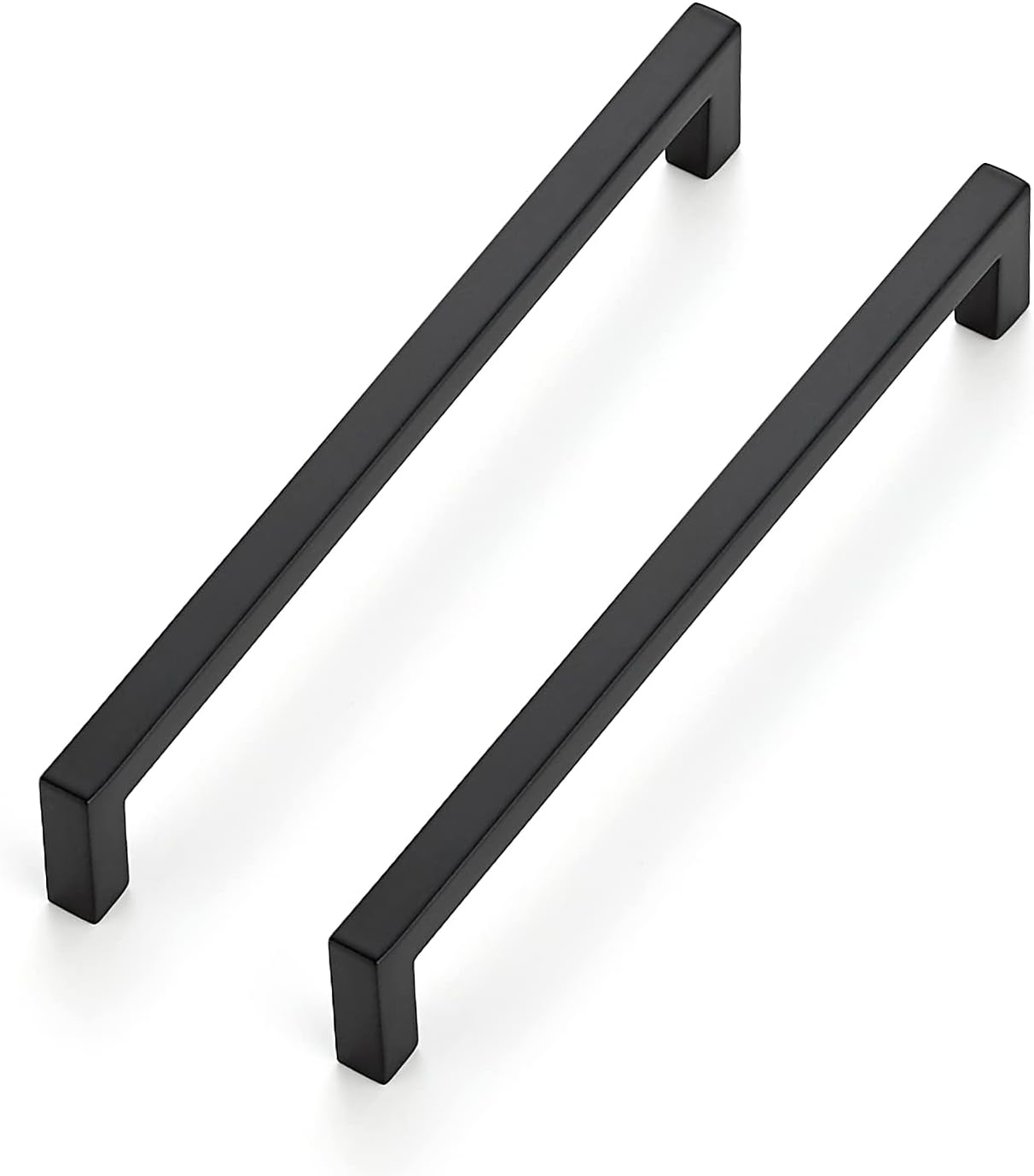Ravinte 30 Pack Matte Black Square Drawer Handles 6-1/4 inch Center to Center