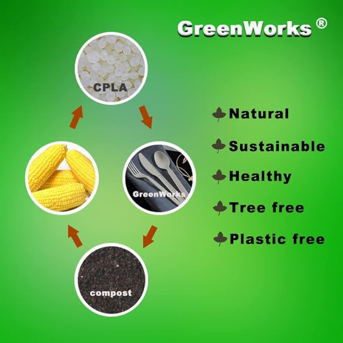 GreenWorks 100 Count Small Compostable Ice Cream Spoons,3.75 Inch Tiny Multi-colored Mini Spoons for Honey Sugar Jam