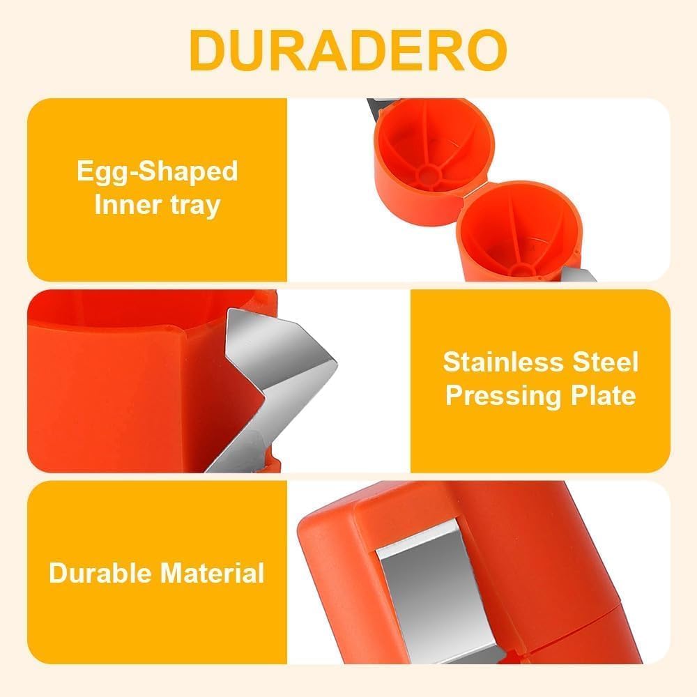 3Pcs Egg Shell Opener, 2025 New Egg Cracker Tool for Raw Eggs, Hard Boiled Egg Peeler Egg Cube Egg Separator Handheld, Stainless Steel Eggshell Breaker Egg Shell Cutter Kitchen Gadgets