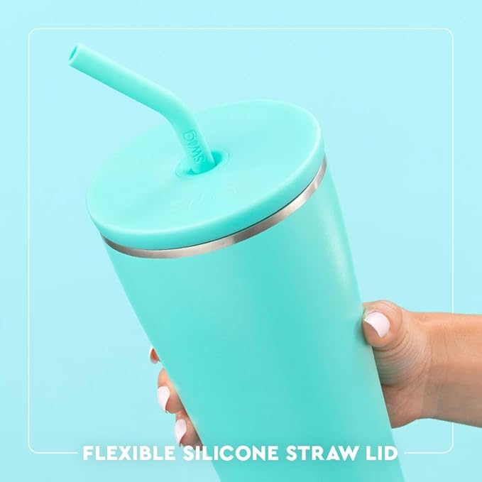 Swig Life 32oz Straw Tumbler, Travel Coffee Tumbler with Lid, Cup Holder Friendly Travel Coffee Mug, Stainless Steel, 32 oz Reusable Insulated Coffee Mug (Saturdays In Columbia SC)