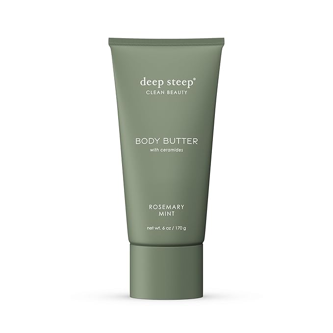 Deep Steep Body Butter with Ceramides for Intense Moisture 6oz (6 Ounces (Pack of 1), Rosemary Mint)