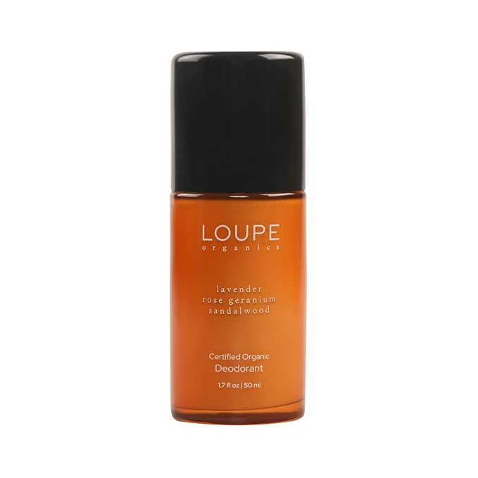 LOUPE | Upgraded Formula | Certified Organic Deodorant Roll-on | 100% Natural & Plant-Based, Unisex, Sensitive Skin | Scented with Organic Essential Oils | Lavender, Geranium Rose, Sandalwood