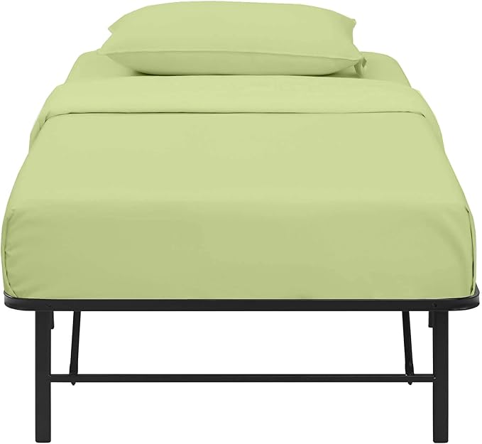 4-PC Fitted Sheet 30x80, 100% Cotton - Perfect for Narrow Twin/RV Bunk/Camping Cot/Guest Bed Replacement, Fits Upto 4-8" Deep Mattress - Sage Solid