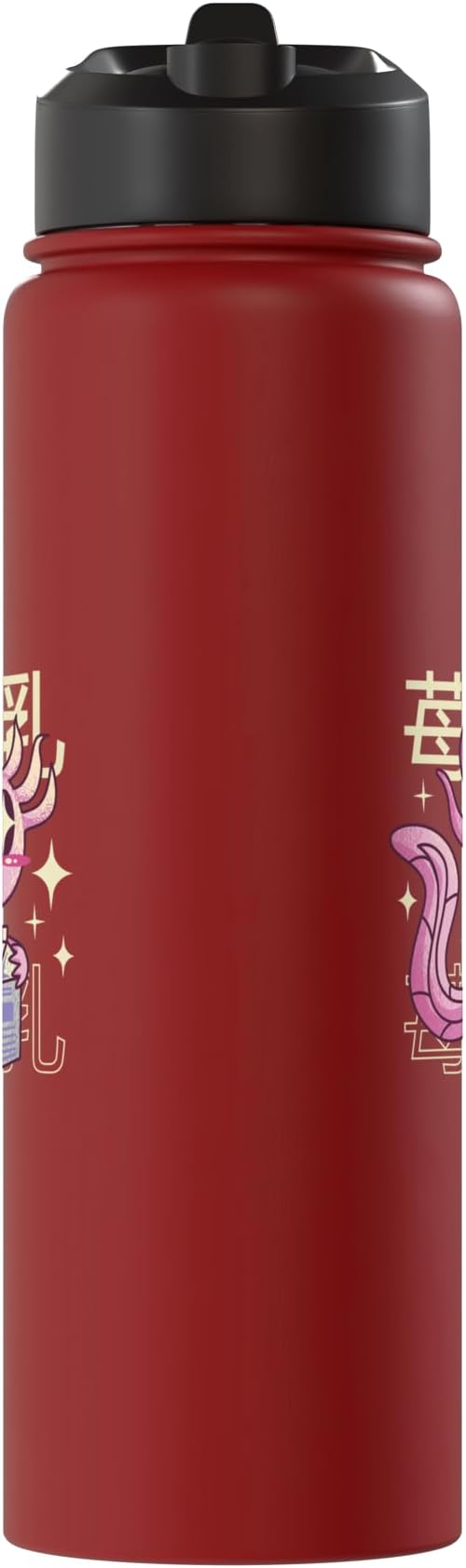 Cute Sea Creature Drinking Milk Japanese Art Kawaii Stainless Steel Insulated Water Bottle