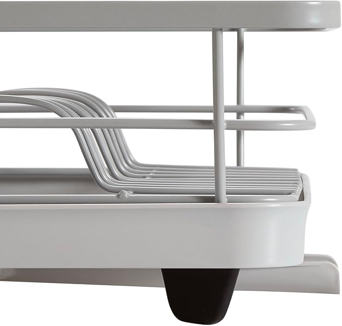 Dish Drying Rack 3 Piece Dish Drainer with Drainboard Set for Kitchen Counter ✅– Dish Rack with Removable Utensil Holder & Swivel Spout for Countertop ✅– DishRack for Plates, Cups & More, Silver