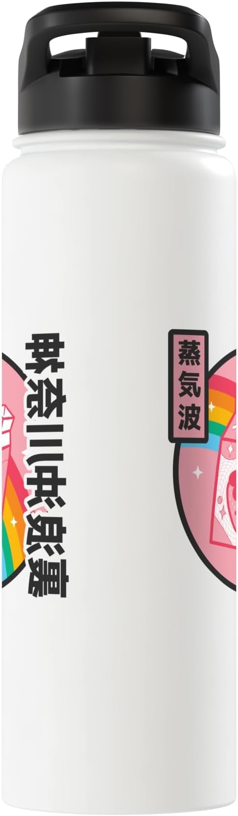 Strawberry Milk Carton Kawaii Grid Retro Rainbow Anime Stainless Steel Insulated Water Bottle