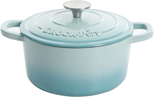 Crock-Pot Artisan Round Enameled Cast Iron Dutch Oven, 7-Quart, Blush Pink