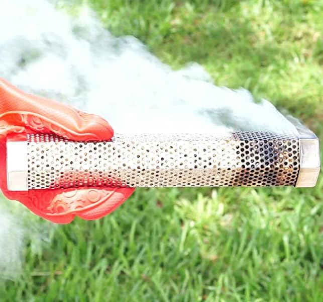 Premium Pellet Smoker Tube 12 inches - 5 Hours of Billowing Smoke - Hot or Cold Smoking - for Any Grill or Smoker - An Easy and Safe Way to Provide Smoking - Free eBook Grilling Ideas & Recipes