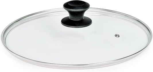 10.25 In Glass Lid for Frying Pan, Tempered Replacement Cover for All 10.25 inches Cookware for Skillets, Round Cast Iron, Cast Aluminium, Stainless Steel Pans &Pots