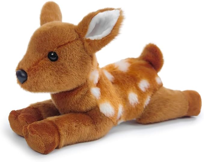 Deer Stuffed Animal for Kids,8 inch Realistic Animal Plush Toy Lying Down Posture Animals,Plush for Boys Girls Adult Birthday Hug Teaching(S-Deer)
