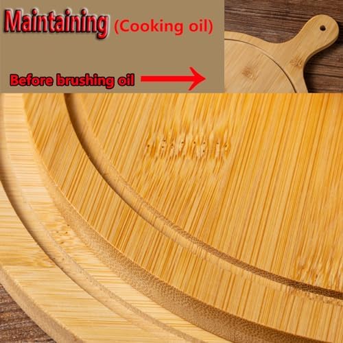 Pizza Serving Board Tray Set of 8, Wooden Lightweight Handles, Up to 13 Inches, Pizza Making Storage, Perfect for Parties and Gatherings,Light Brown,10inch