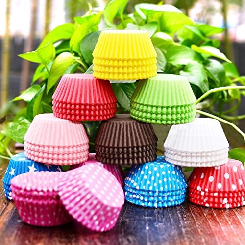 1000pcs Random Colorful Designs Christmas, Wedding Cake Decorating Baking Cups Cupcake Liners