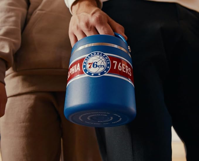 Hydrapeak x NBA Officially Licensed Philadelphia 76ers 25oz Stainless Steel Vacuum Insulated Thermos Food Jar with Handle, Wide Mouth Leak-Proof Soup Thermos for Adults, 10 Hours Hot and 16 Hours Cold