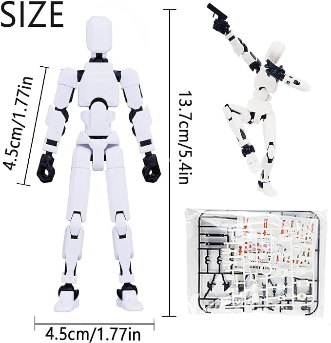 DANONI Titan 13 Lucky Robot Action Figure, 3D Printed Multi-Jointed Movable Robot Action Figures, Desktop Decorations Game Gifts (9pcs)