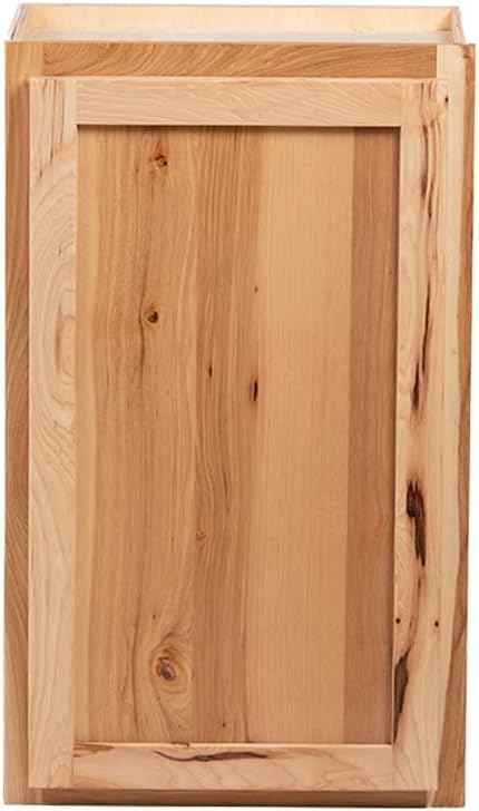Quicklock RTA (Ready-to-Assemble) 42" Tall Wall Kitchen Cabinets - Shaker Style | 100% Hardwood | Made in America | Soft Close Hardware (Rustic Hickory, 12" D x 9" W x 42" H)