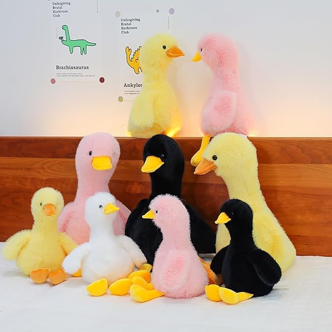 Duck Stuffed Animal, Stuffed Duck Plush Toys, Birthday for Kid Boys Girls (17inch-Black)