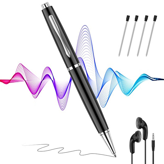64GB Digital Voice Recorder with Playback: Voice Activated Recorder with AI Noise Reduction - Recording Device for Lectures | Classes | Meetings | Interviews