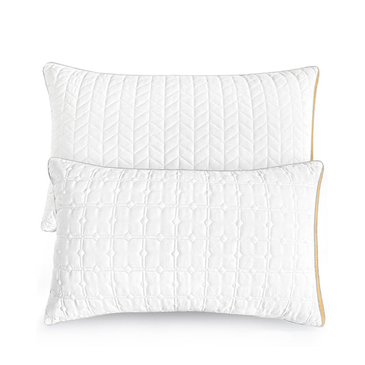 Cooling Queen Size Pillows Set of 2, Hotel Quality Gusseted Bed Pillows for Side, Back, Stomach Sleepers, Ultra Soft Down Alternative Fill, Breathable Supportive Queen Pillow, Machine Washable