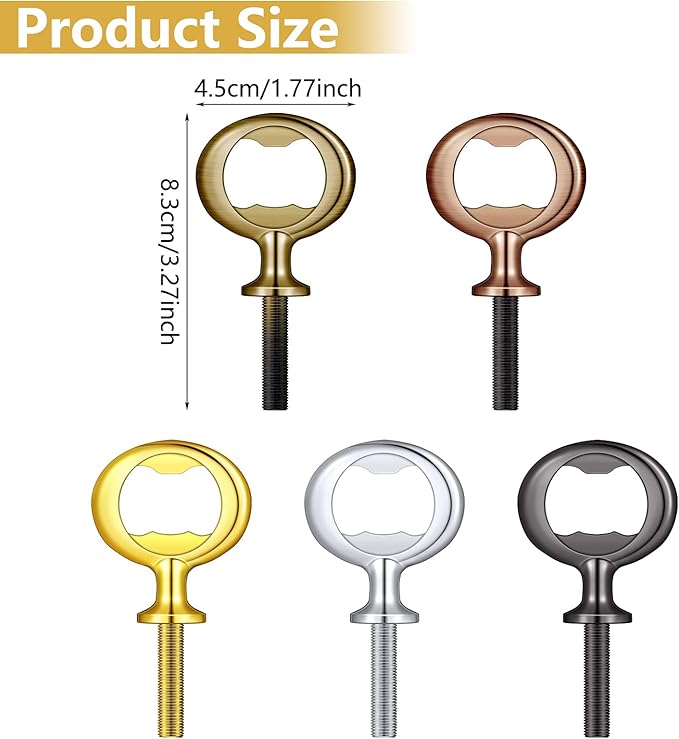 Patelai 10 Pieces Metal Bottle Opener Kit Blank Stainless Steel Bottle Opener Inserts Hardware for Wedding Wine Party DIY Project Craft Wood Turning