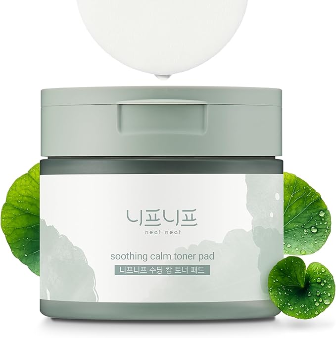 Soothing Calm Toner Pad, Daily Gentle Exfoliating & Hydrating Facial Pads for Intense Soothing Care, Heartleaf Extract and CICA for Sensitive Skin Safe, Korean Skincare (60 Pads)