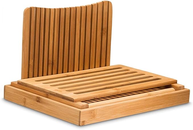 Loaf Bread Slicer Bamboo Cutting Board Sandwich Slicer Easy Slice Safe Clean