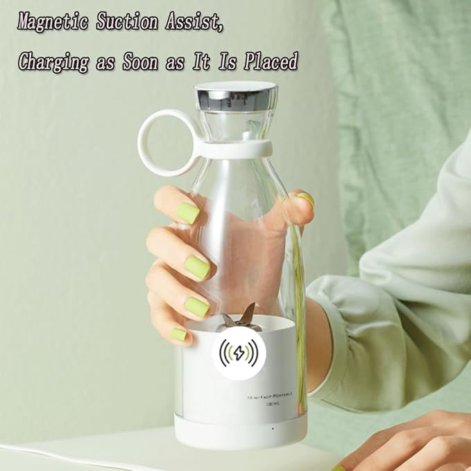 Portable Blender for Smoothies, Personal Small Smoothie Blender with 11.83 Oz/350ml for Shakes and Smoothies, Durable Stainless Steel Blades, Magnetic Charging, Convenient (Pink)