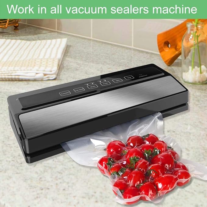 O2frepak 2 Rolls 11x50 and 8x50 (total 100 Feet) Vacuum Sealer Bags Rolls with BPA Free,Heavy Duty Vacuum Sealer Storage Bags Rolls,Cut to Size Roll,Great for Sous Vide Cooking