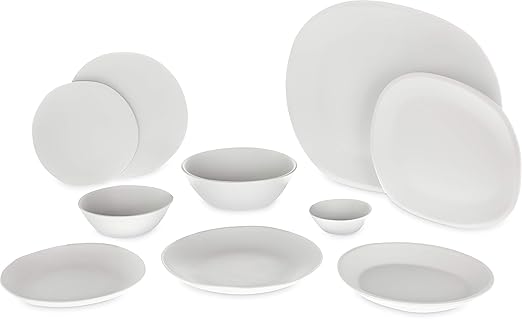 Carlisle FoodService Products Ridge Reusable Plastic Bowl Soup Bowl for Home and Restaurant, Melamine, 8 Ounces, Cement, (Pack of 24)