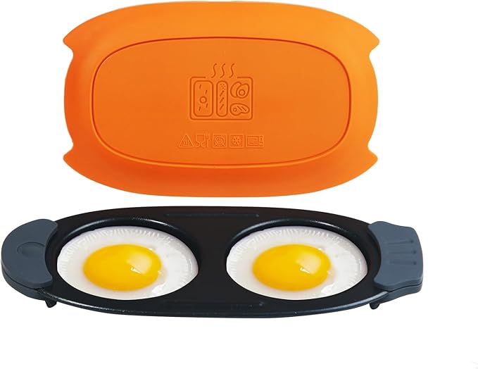 MKYSAIL 2-in-1 Microwave Breakfast Maker Bundle: Egg Cooker & Sandwich Make | Quick 90-Second Gourmet Meals | Dishwasher Safe, Portable for Home, Dorms, Travel (No Stovetop Needed!)