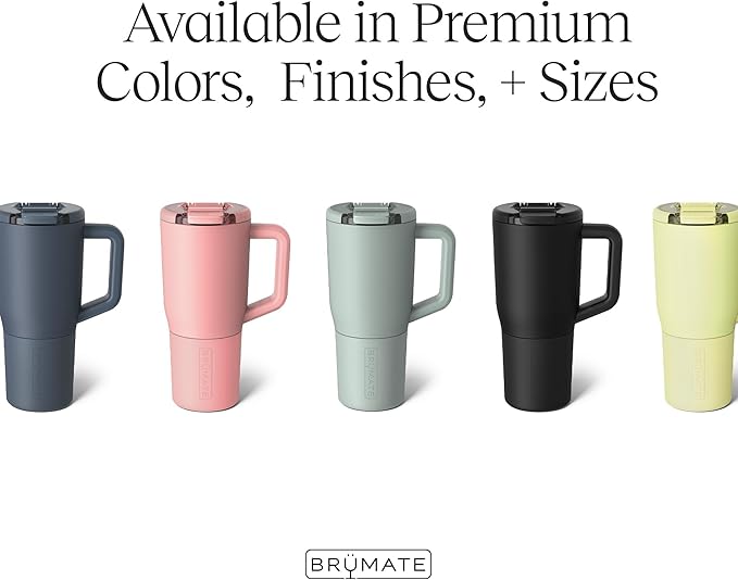 BrüMate Müv - 25oz 100% Leak Proof Insulated Coffee Mug with Handle & Lid - Stainless Steel Coffee Travel Mug - Double Walled Coffee Cup (Onyx Leopard)