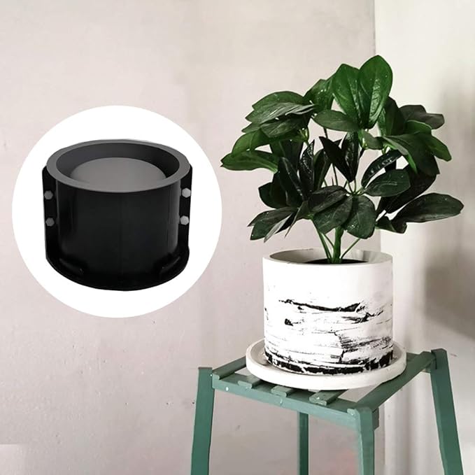 6inch Silicone Flower Pot Mold, Double Layer Round Concrete Flower Pot Molds, Large Succulent Planter Silicone Molds, for Succulent Bonsai Decorating, DIY Flowers Pots Mold, Garden Decorations
