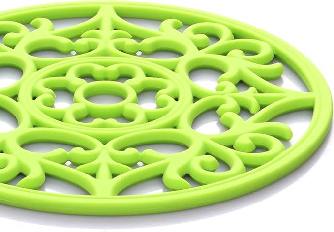 ME.FAN Trivets for Dishes/Pots/Pans, 3 Pcs Silicone Mats, Flexible/Durable/Non Slip Hot Pads to Protect Table and Counter Top (Yellow)