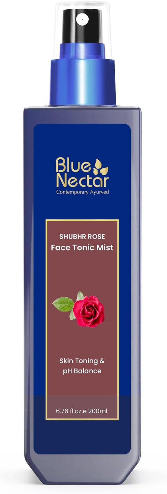 Blue Nectar Shubhr Steam Distilled Rose Toner Water & Face Tonic Mist 6.76 fl oz (200 ml)