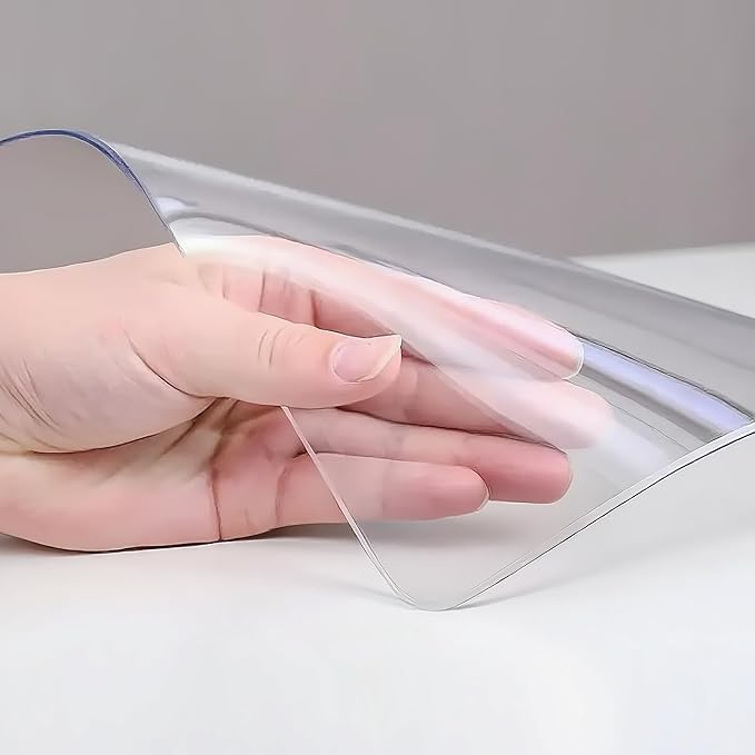 Clear Table Protector 42 x 78 Inch, 1.9mm Thick Waterproof PVC Plastic Table Cover, Durable Table Pad for Dining Room, Kitchen, Writing Desk, and Coffee Tables