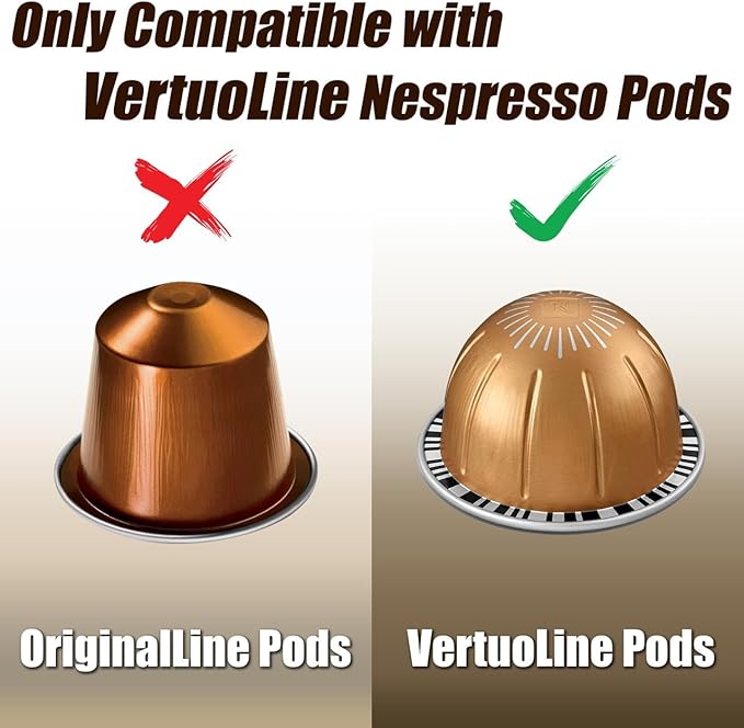 DecoBrothers Vertuo Pod Holder Drawer, 24 Large or 48 Small Nespresso Capsule Organizer, Rustic Brown