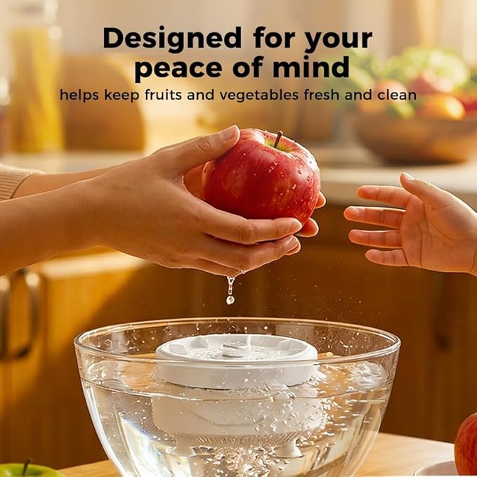 Fruit and Vegetable Washing Machine, 2026 New Fruit Cleaner Device Waterproof Fruit and Vegetable Purifier Clean Produce with Titanium Electrolysis Purification for Home Kitchen (2)