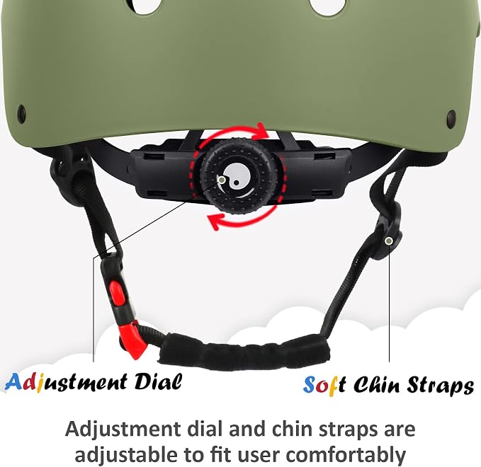 Kids Bike Helmet, Adjustable and Multi-Sport, from Toddler to Youth, 3 Sizes