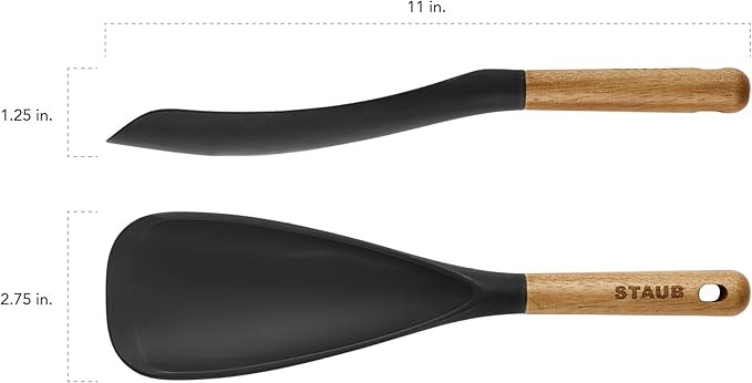 Twin Cooking Spoon, Matte Black (4 Pack)