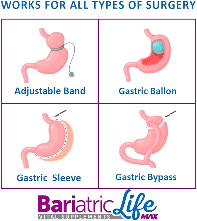 Bariatric Multivitamin Design for Post Bariatric Surgery Mens Patients, Sugar Free, 100+ Vitamins, Minerals & Amino Acids, Supports Muscle, Heart, Brain Health & Energy, 98% Absorption Rate, 32 Serv