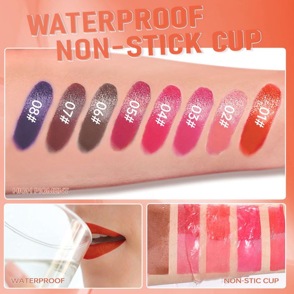 Cool Taupe Peel Off Lip Gloss Masque , Lip Stain Peel Off Tattoo-Peel Off Lip Tint and Lip Oil 2-in-1,Long Lasting Waterproof Transfer-proof Lip Mask Lip Gloss Peel Off Lip Liner,for All Skin Type 06#