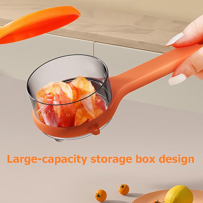 Peeling Knife With Storage Box, Fruit And Vegetable Peeler With Container, Double-Sided Stainless Steel Multi-Function Peeler For Home Kitchen (C-2pcs Mix)