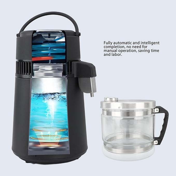 4L Carafe for Countertop Distiller, Water Container for Distiller, Replacement Glass Collection Bottle, Compatible with Most Countertop Water Distiller