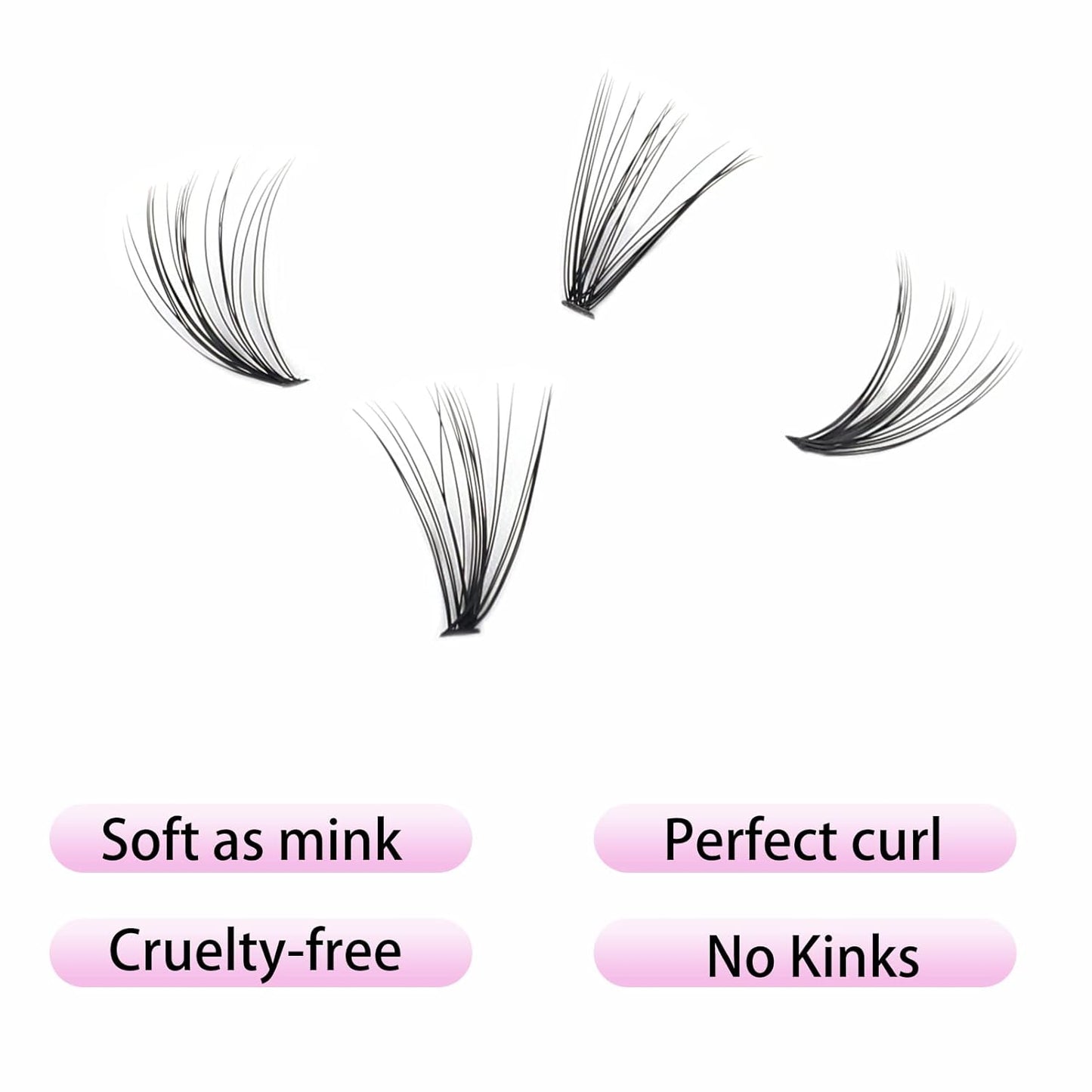 Eyelash Clusters LAUBESS Lash Clusters Individual Lashes Cluster Eyelash Extensions DIY at Home Waterproof Cluster Lashes (20D-0.07D-17)