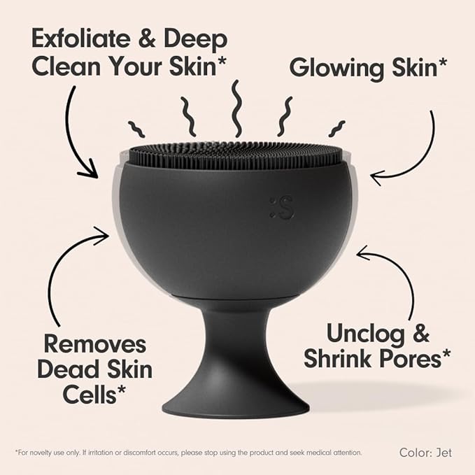 Sxnse Palm Silicone Face Scrubber – Compact Electric Facial Cleansing Brush for Acne, Pores & Makeup – Waterproof Face Exfoliator with 3 Speeds – Rechargeable Skincare Tool for Sensitive Skin (Forest)